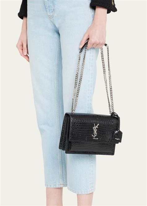 ysl sunset croc|saint laurent ysl crossbody bag.